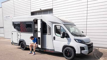 Seitenansicht, Wohnmobil, Bürstner