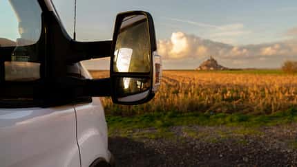Mount Saint Michelle, Normandie, Frankreich, Camping