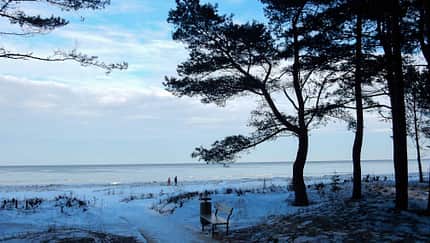 Winter, Schnee, Ostsee, Strand