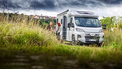 LMC Cruiser, T 740 EL, Wohnmobil, Camping, Teilintegriert Vorderansicht Tag, LMC Cruiser, T 740 EL, Wohnmobil, Teilintegriert