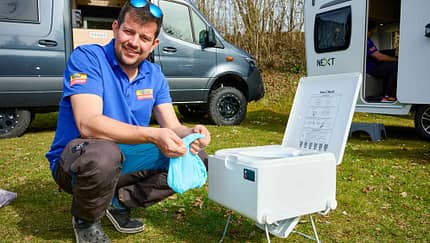 LooSeal Schweißtoilette, Aufgebaut, Toilette