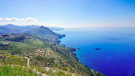 Basilikata, Italien, Campingplätze, Küstenlinie, Tyrrhenische Meer, Berge