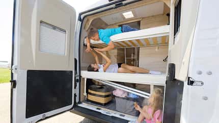 Campingbus, Umfrage, Familie, Urlaub Kinderhochbett, Campingbus, Umfrage, Familie, Urlaub