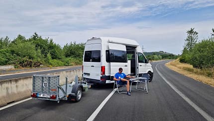 Wohnmobil mit Anhänger