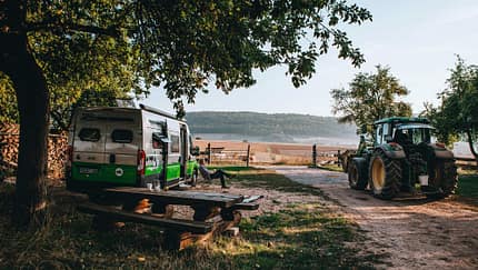 Camping, alternativ, Wohnmobil Bauernhof, Camping, alternativ, Wohnmobil