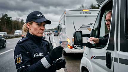 Polizistin, Wohnmobil, Kontrolle