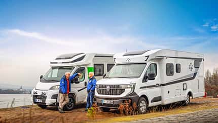 Ahorn Camp TE 740, Forster T 745 EB, Wohnmobil Ahorn und Forster Frontansicht, Ahorn Camp TE 740, Forster T 745 EB, Wohnmobil