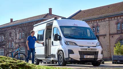 Vorderansicht, LMC Innovan Pure 600, Campingbus, Querbett, unter 50.000 Euro
