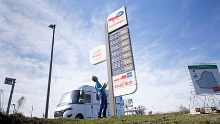 Frankia 640 SD, Tankstelle, Dieselpreise f_Dieselpreise