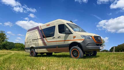 Kastenwagen, Flowcamper, Max Grande Autark, Außenansicht, Seitenansicht, Mercedes Sprinter-Basis i_Flowcamper_Max_Grande_Autark