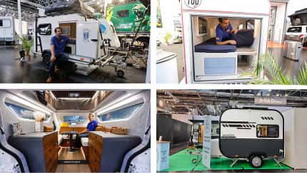 mini, kleine caravans, anhänger, wohnwagen, caravan salon kleine Caravans, Mini-Wohnwagen, Collage