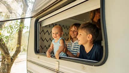 Baby, Reisen, Camping, Kinder, Kinderglück, Campervan, Camping, Caravan-Fenster Kinderglück, Campervan, Camping, Caravan-Fenster