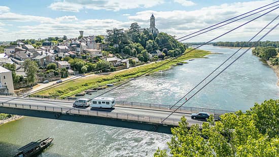 Frankreich, Westfrankreich, Pays de la Loire, Loire-Brücke, Saint-Florent-le-Vieil