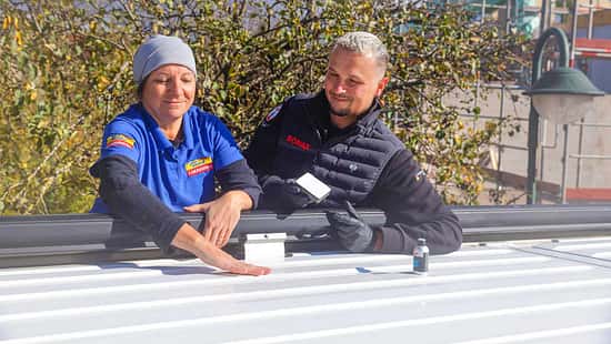 Aufmacher, Wohnmobil, Caravan, Dach Reinigung, Pflege