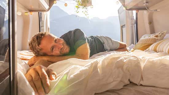 Schlafen, Umfrage des Monats, Schlafkomfort, Campingbus, Bett