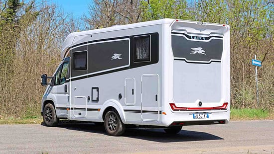 Laika Ecovip Titanio L 2009, Test, Reisemobil, Hinten