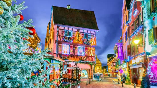 Colmar, France. Famous Christmas March in Alsace, Haut-Rhin