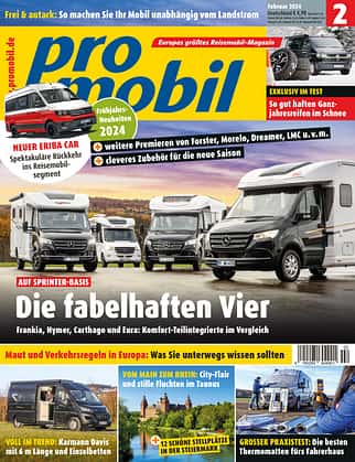 promobil, Titelbild, Ausgabe 02, Reisemobile
