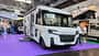 Außenaufnahme eines vollintegrierten Mooveo Reisemobils (INT-78 QBF Al-Ko) auf dem CARAVAN SALON Düsseldorf 2026. Moderne Front mit markantem Design und AL-KO-Chassis.