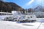 stellplatz, promobil, wohnmobil, skilift, winter, skifahren Stellplatz Winter