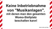 Das sollte man auf dem Stellplatz nicht tun!
