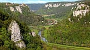 Blick vom Eichfelsen in Irndorf an der oberen Donau