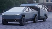 Tesla Cybertruck mit Aufliegecaravan