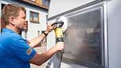Fenster polieren im Caravan