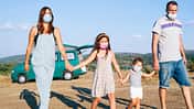 Maske, Familie, Urlaub, Corona