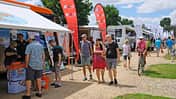 Messe, draußen, Besucher, Sonne, Technikmesse, Campingtechnik