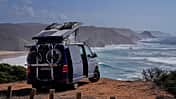 Camping, Bulli, Campervan, Küste, Meer