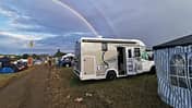 Außenansicht, Seite, Regenbogen, Camp