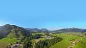 Camping Kössen, Panorama, Blauer Himmel, Natur, Hügel