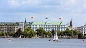 Alster, Fluss, Wasser, Schiffe, Architektur