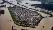 Hochwasser Grav Insel