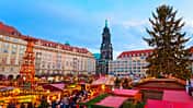 Traditional Christmas Market Striezelmarkt in Dresden, Germany