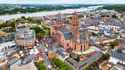 Mainz cathedral aerial view, Germany