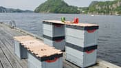 Owomo, Puzzle, Sofa, Euroboxen, am See