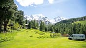 Camping Arolla, Campingplatz in den Hochalplen, 1950 m, Arolla, Schweiz, Wallis