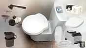 Kollage verschiedener Toiletten-Produkte