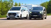 Aufmacher, Mercedes V 300d Avantagarde, Peugeot Traveller Allure L3, Bus, Zugwagen