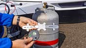 E-Trailer, Sensoren, Hobby De Luxe 460 UFe, Einbau, Nachrüstung, Dauertest, Stahlgasflasche