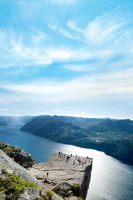 Mit Karmann Colibri durch Norwegen Preikestolen über Lysefjord Norwegen